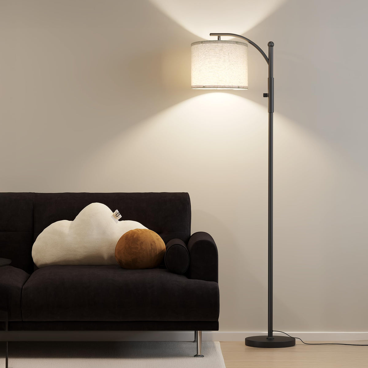 SUNMORY Arc Floor Lamp, Modern Floor Lamp with 3 Color Temperatures Bulb