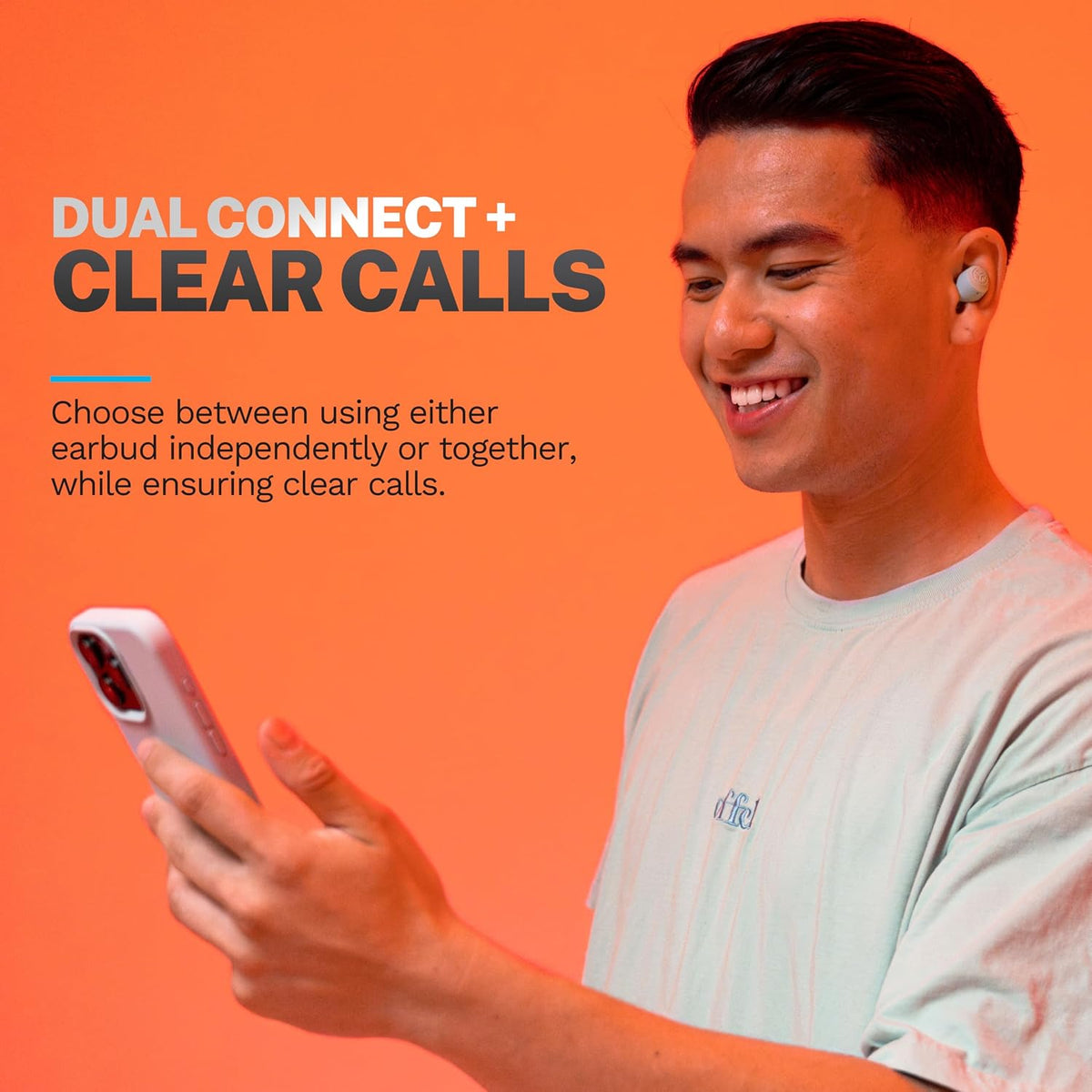 JLab Go Air Pop+ Earbuds, Dual Connect, EQ3 Sound, Mint Green