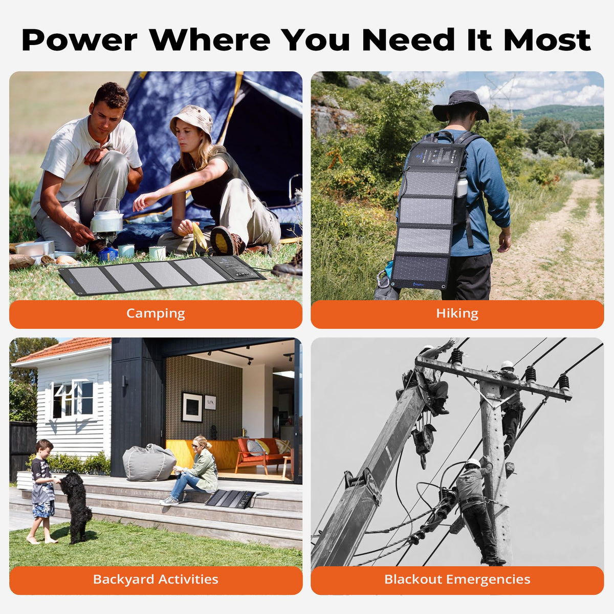 [Upgraded Tiny Solar Charger] BigBlue 14W Solar Panels with USB-A Port(5V/2.4A Max), IPX4 Waterproof, Portable Solar Phone Charger for Hiking, Compatible with iPhone X/8/7, Tablet, Samsung LG etc