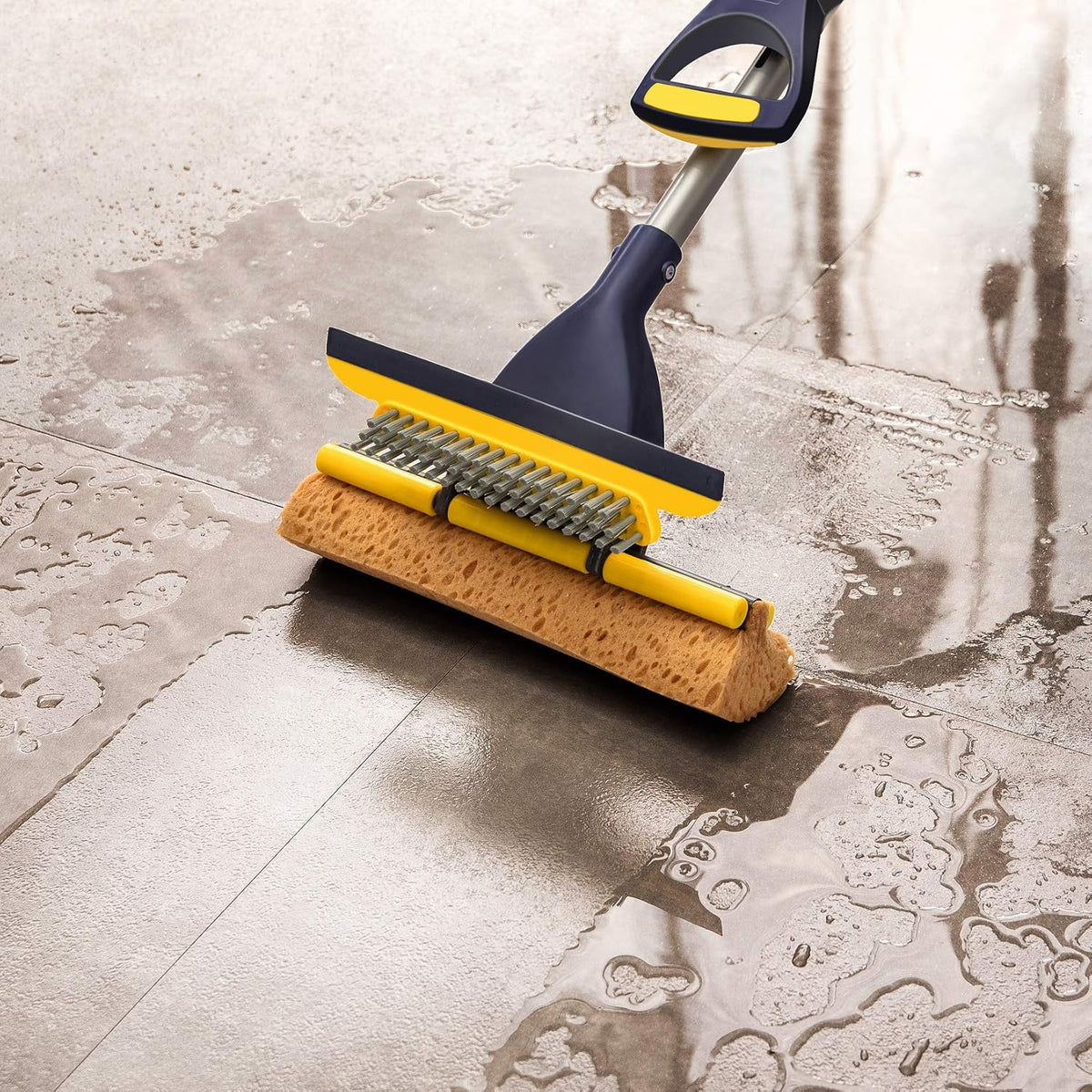 Yocada Sponge Mop Home Commercial Use Tile Floor Bathroom Garage Cleaning