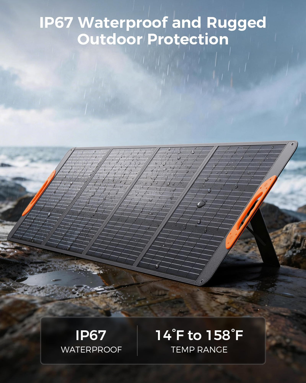 ZOUPW 100W Portable Solar Panel for Power Station,23.5% Efficiency Mono Foldable Solar Charger for Jackery 300/Ecoflow River/Anker/Bluetti,IP67 Waterproof for Camping RV Off-Grid Emergency Power