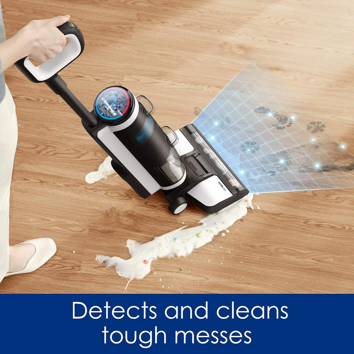 Tineco Floor ONE S3 Cordless Hardwood Floors Cleaner, Lightweight Wet Dry Vacuum Cleaners for Multi-Surface Cleaning with Smart Control System (Renewed)