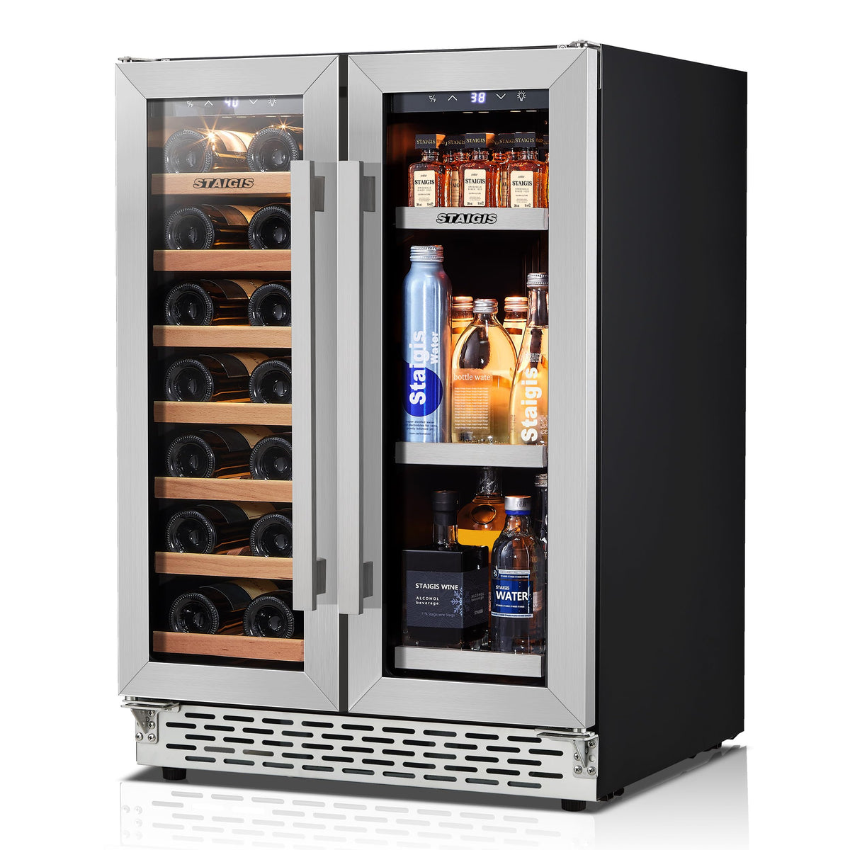 24inch Beverage Refrigerator,180 Cans Beverage Fridge Under Counter