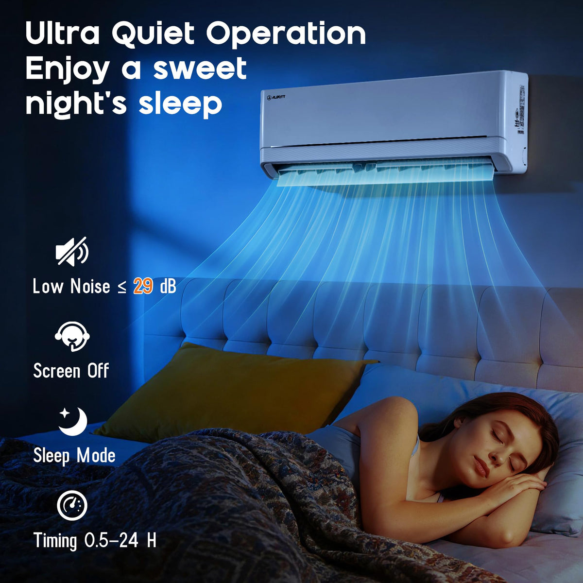 Albott 12,000 BTU Mini Split Air Conditioner and Heater SEER2 18, 115V