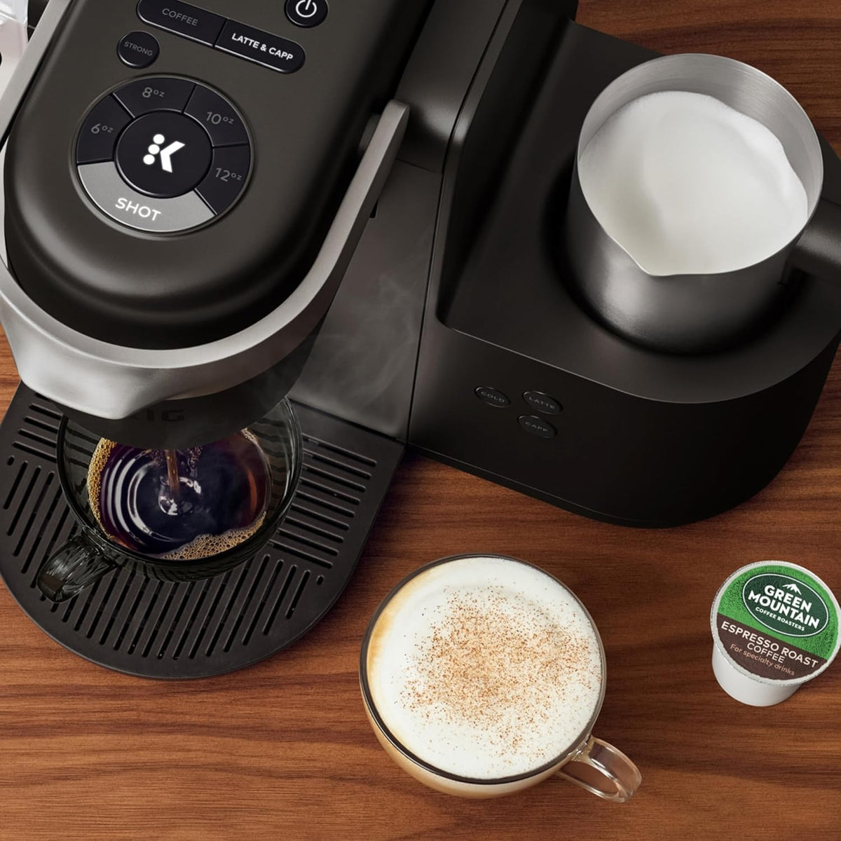 Keurig K-Cafe Single-Serve K-Cup Coffee Maker, Dark Charcoal