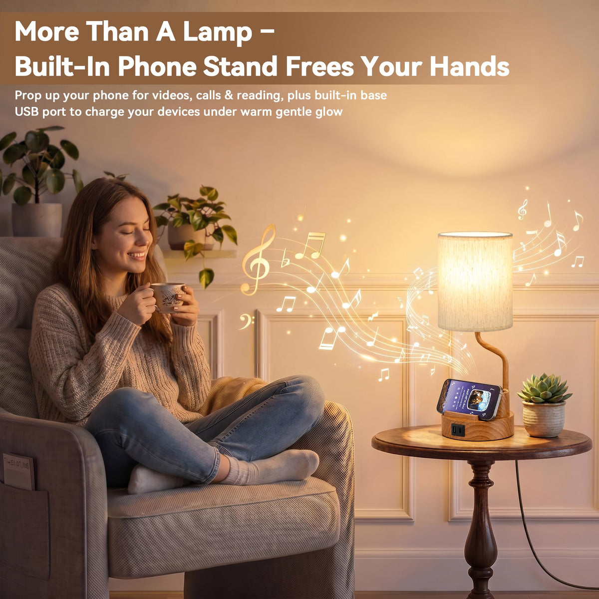 Fenmzee Bedside Lamps for Bedroom Set of 2 - Table Desk Lamp for Nightstand