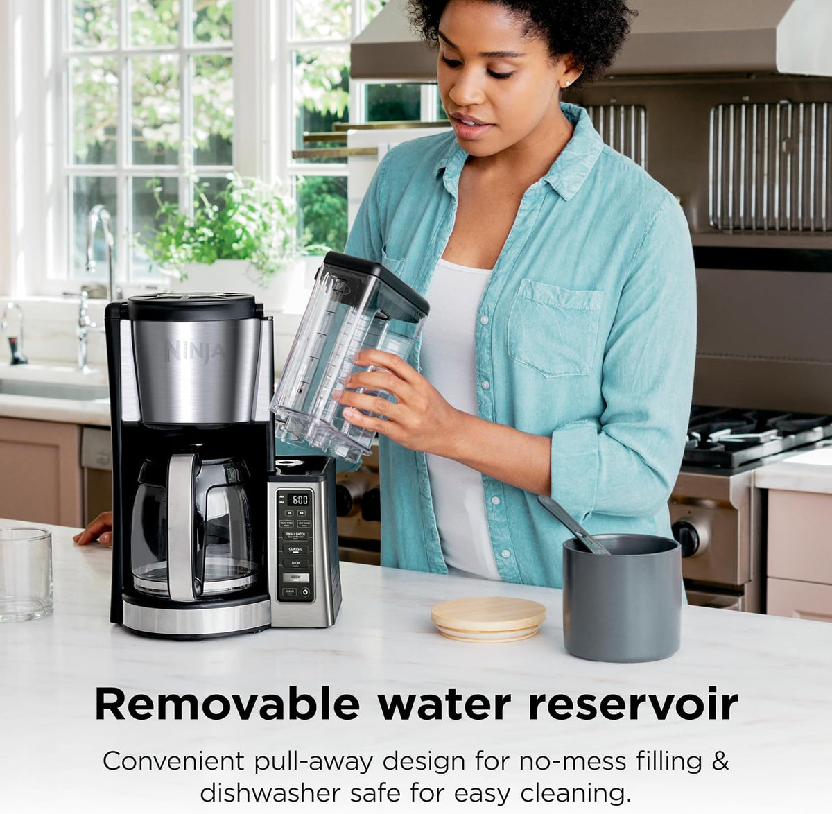 Ninja Fresh Brew Coffee Maker, 12 Cup Glass Carafe, Stainless Steel, CE251