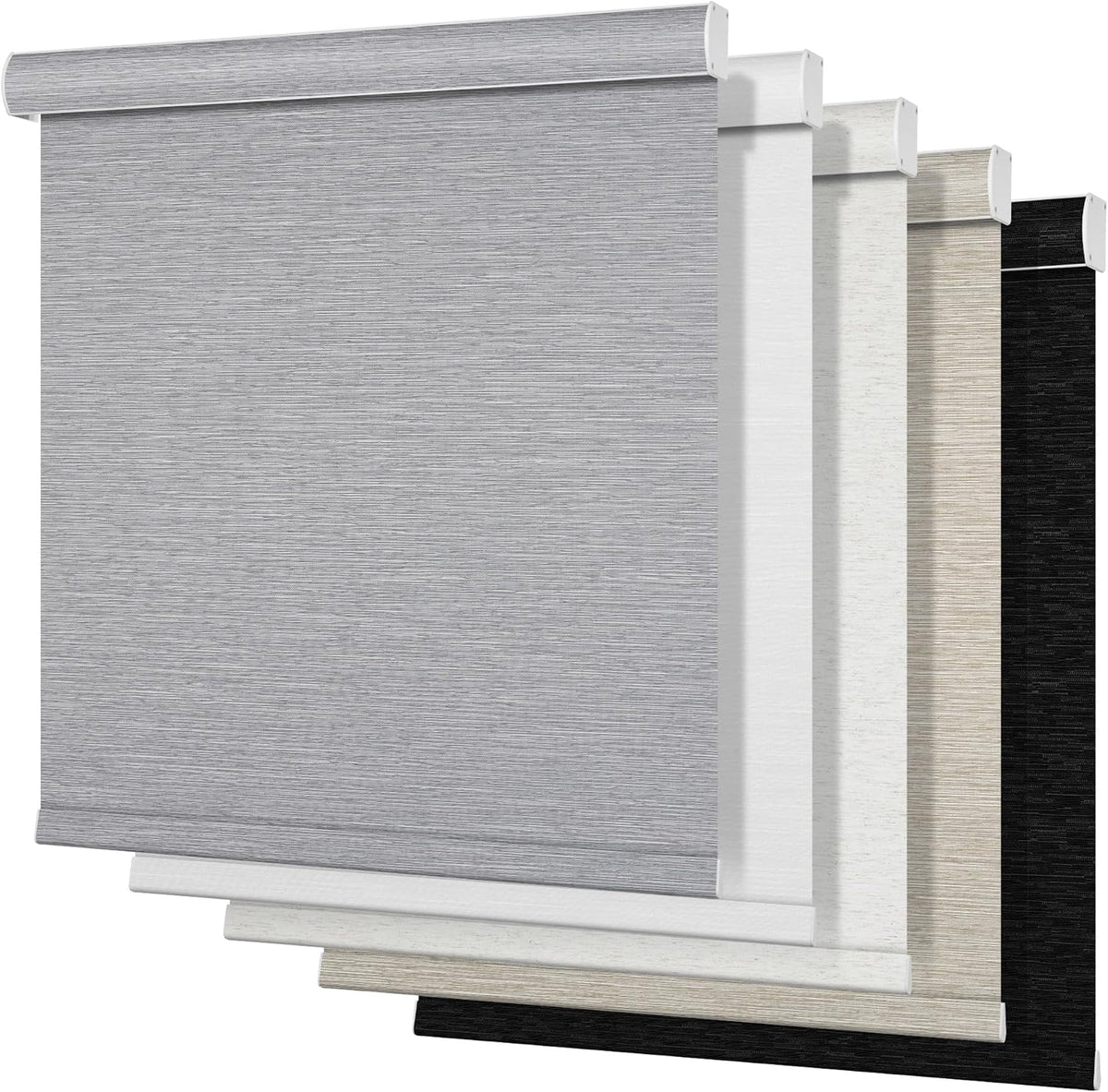 Boolegon Blackout Roller Shades for Windows, Beige, Custom Size