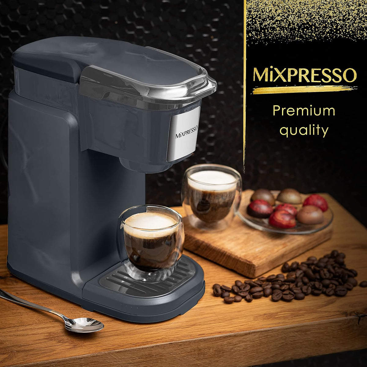 Mixpresso Single Serve Coffee Maker K Cup Coffee Maker for K Pods & Grounds