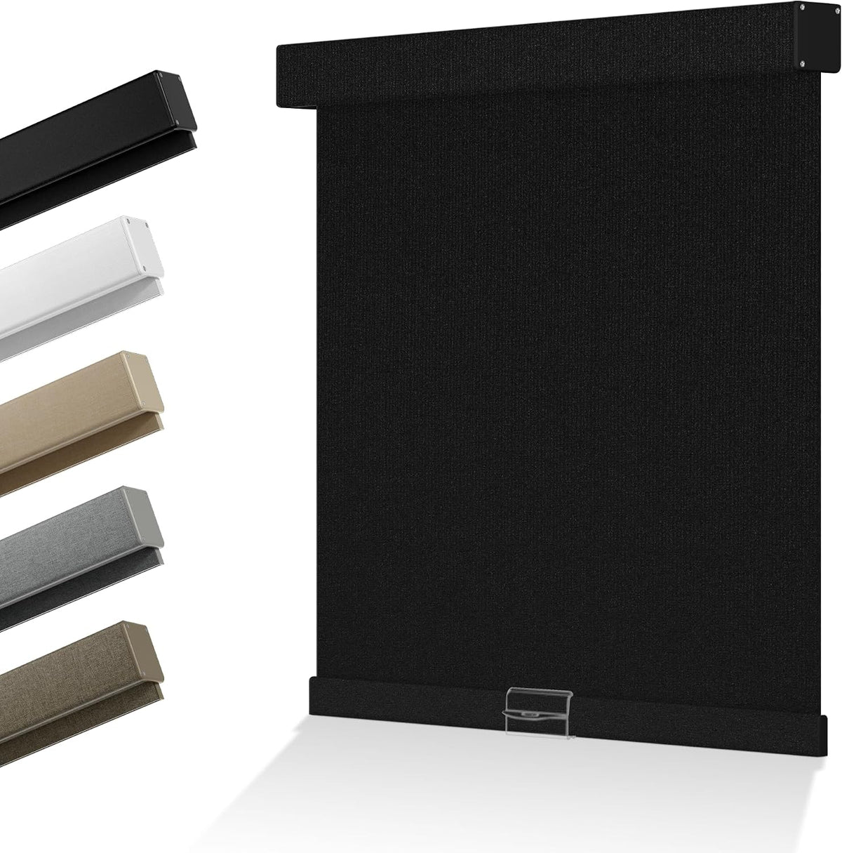Blackout Roller Shades for Indoor Windows, Beige, Custom Size