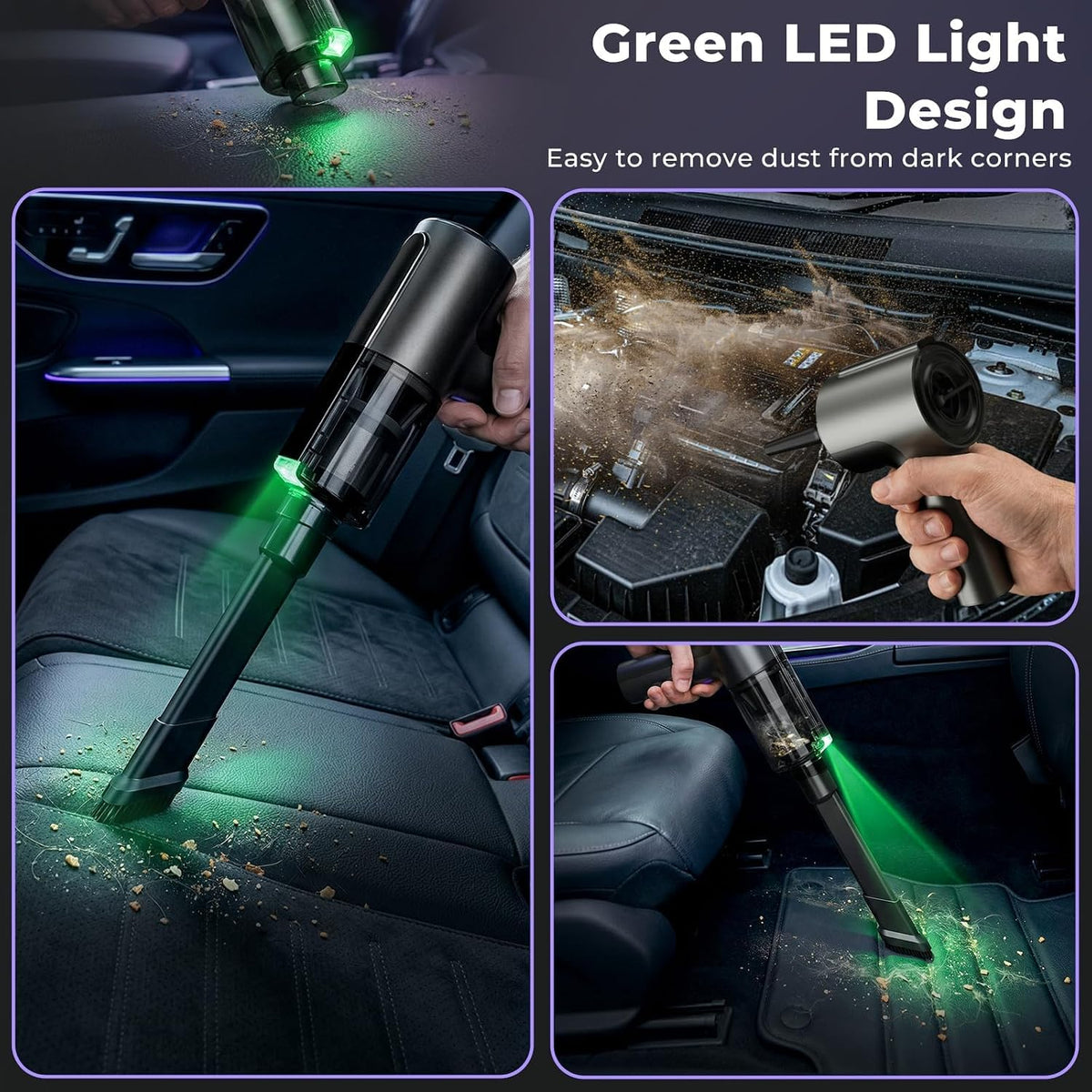 Car Vacuum Portable Cordless, Handheld Vacuum Cleaner Mini Small