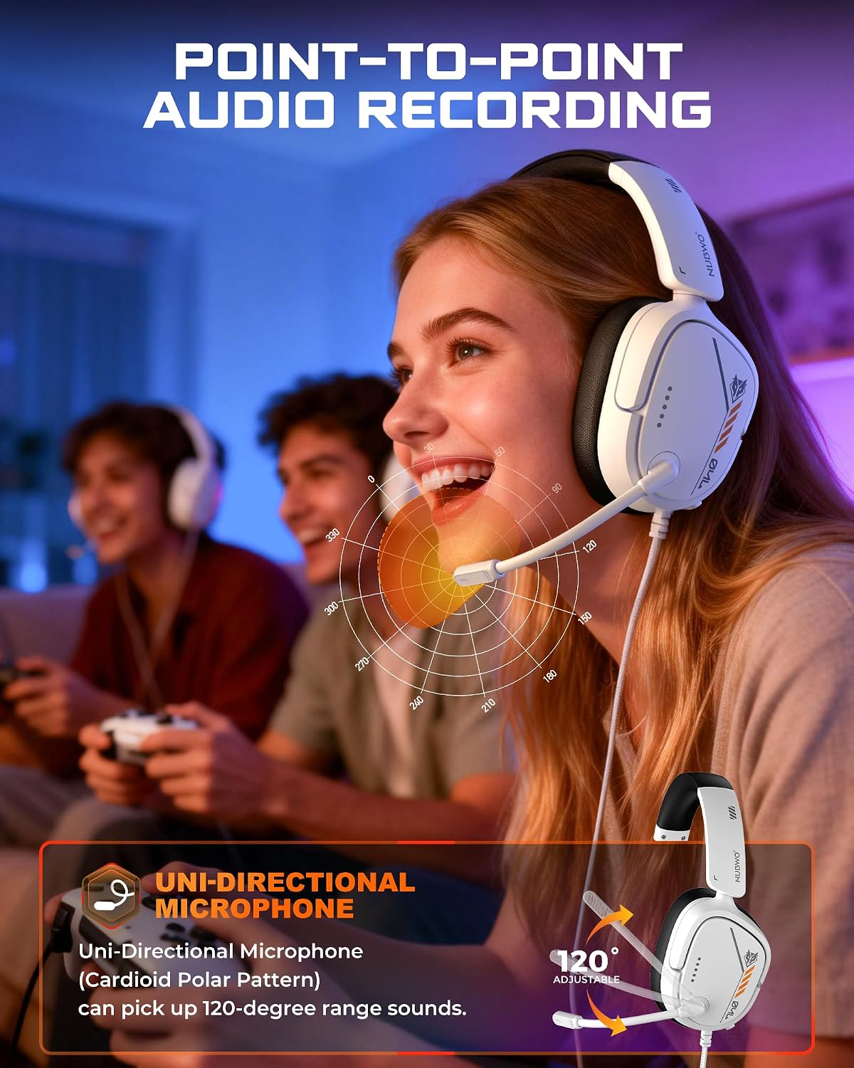 NUBWO HG04L Gaming Headset for Xbox Series X|S/Xbox One, PS5/PS4, Switch