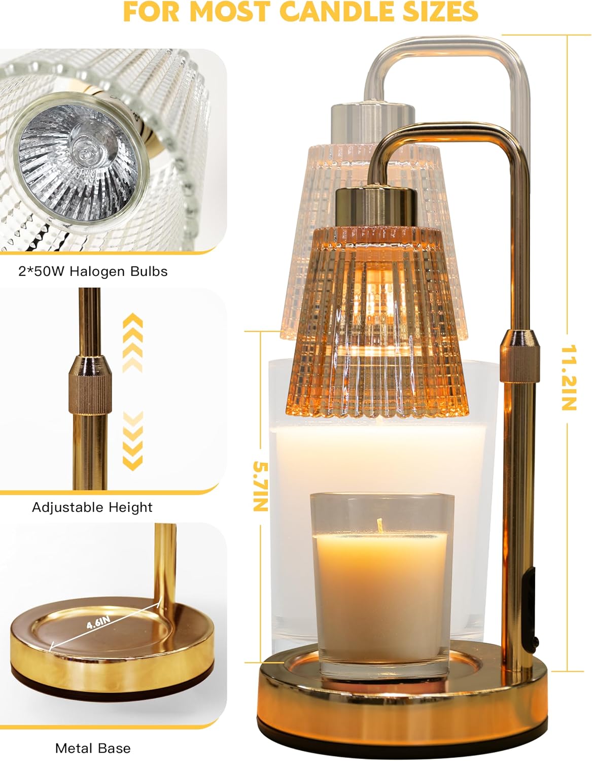 GODONLIF Candle Warmer Lamp with Timer, Birthday Gifts for Women Home Decor