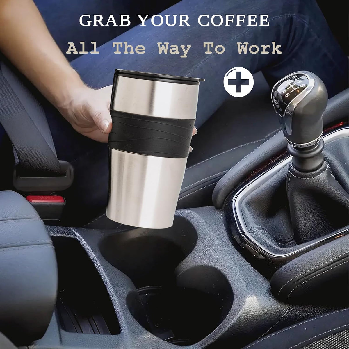 Mixpresso Single Serve & Single Cup Coffee Maker with 14oz Travel Mug Black