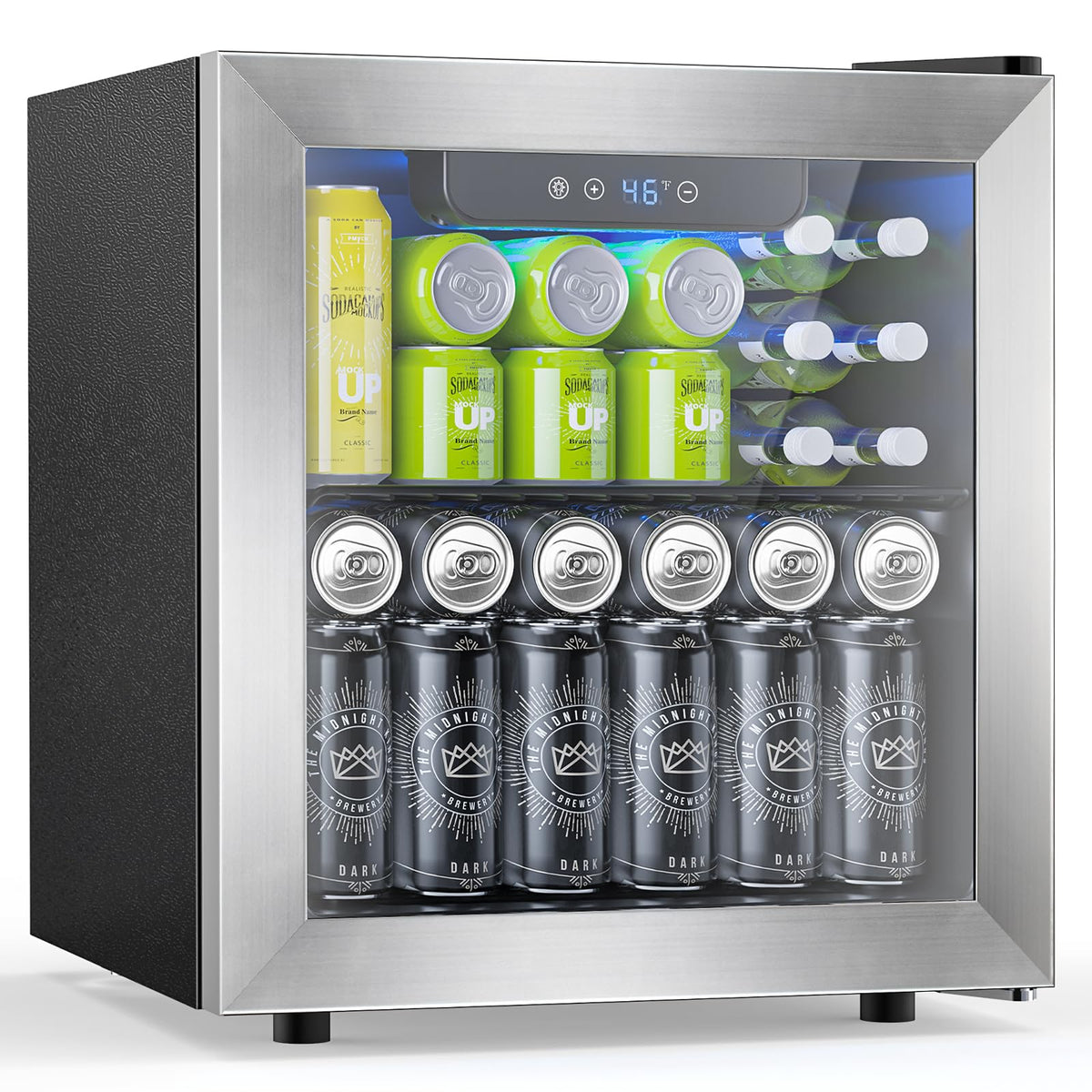 Electactic Mini Fridge 130 Can Beverage Refrigerator Cooler, 3.2 Cu.Ft Drink Fridge forSoda Wine Beer, Digital Temperature Control Cooler for Home, Dorm, Bar