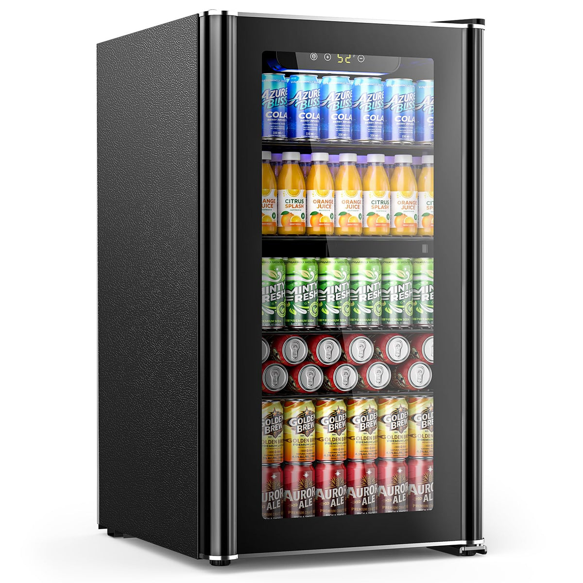 Electactic Mini Fridge 130 Can Beverage Refrigerator Cooler, 3.2 Cu.Ft Drink Fridge forSoda Wine Beer, Digital Temperature Control Cooler for Home, Dorm, Bar