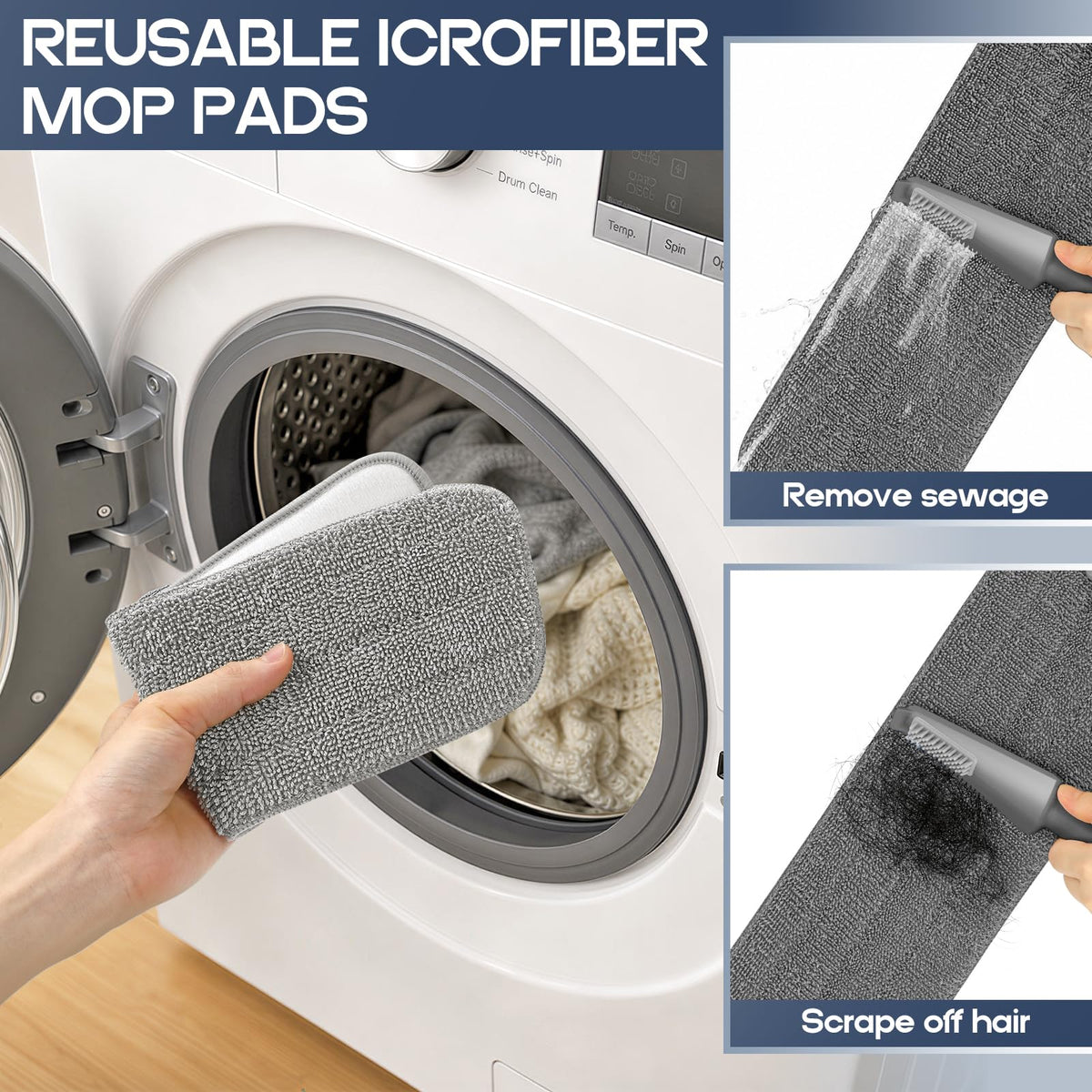 Spray Mop for Hardwood Tile Floor Cleaning with Microfiber Washable Pads