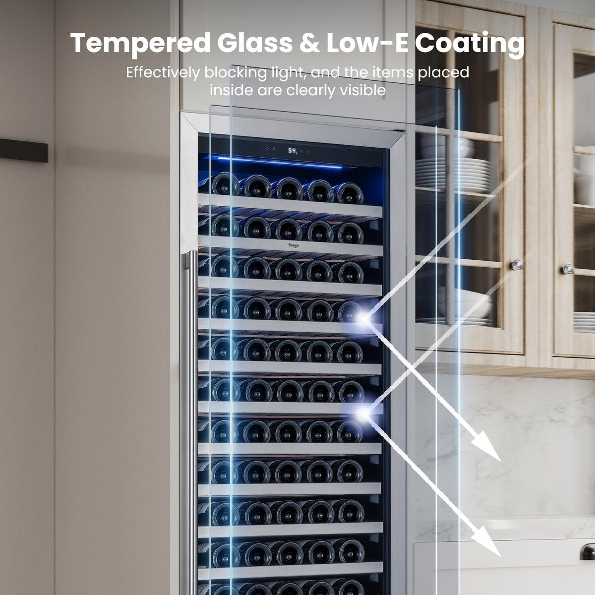 Yeego 24 Inch Dual Zone Wine Fridge with 52 Bottle