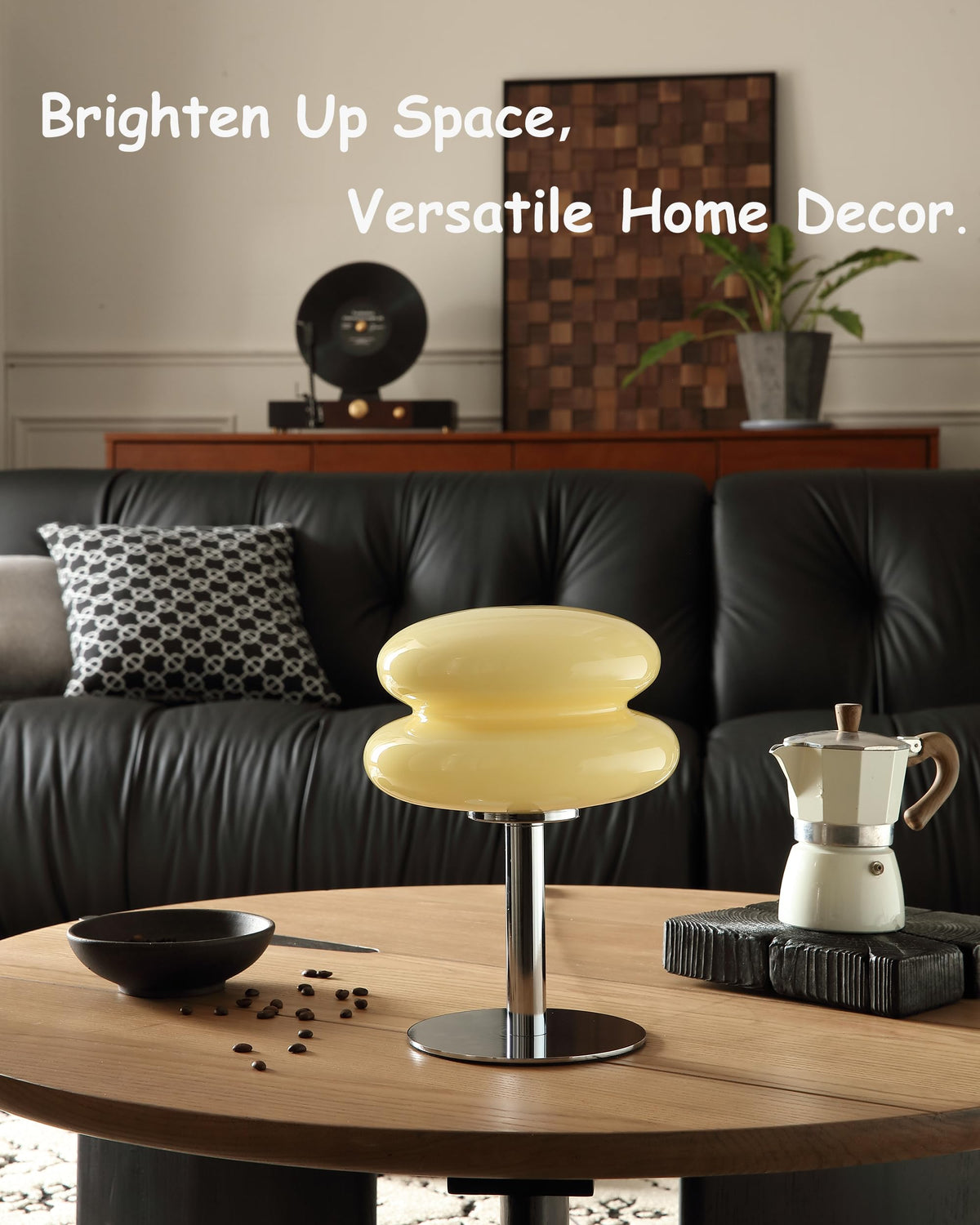 Glivpny Mushroom Lamp Table Lamp, Mid Century Modern Bedroom Lamps(Orange)