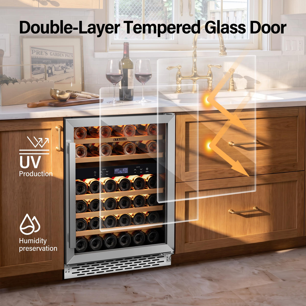24inch Beverage Refrigerator,180 Cans Beverage Fridge Under Counter