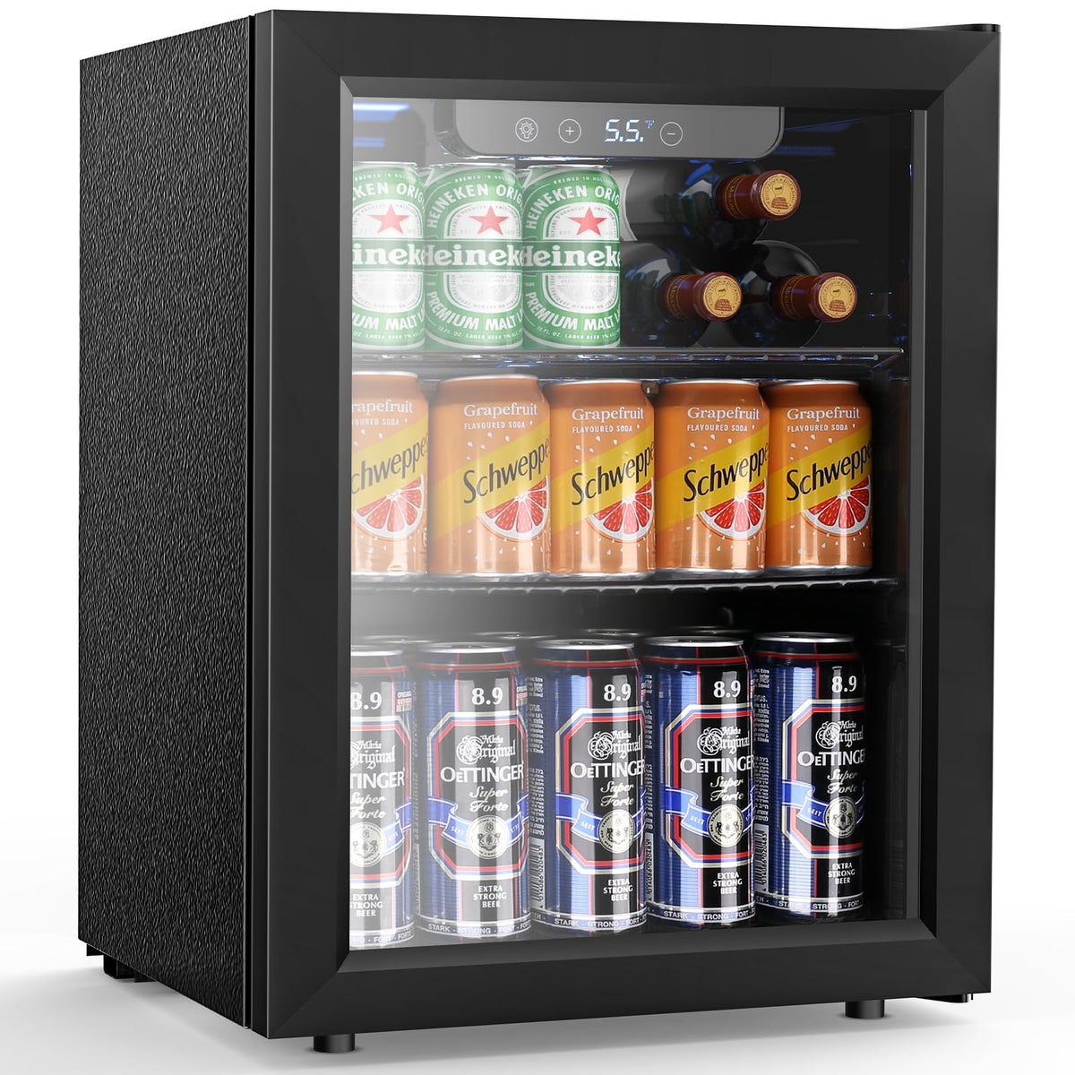 Electactic Mini Fridge 130 Can Beverage Refrigerator Cooler, 3.2 Cu.Ft Drink Fridge forSoda Wine Beer, Digital Temperature Control Cooler for Home, Dorm, Bar