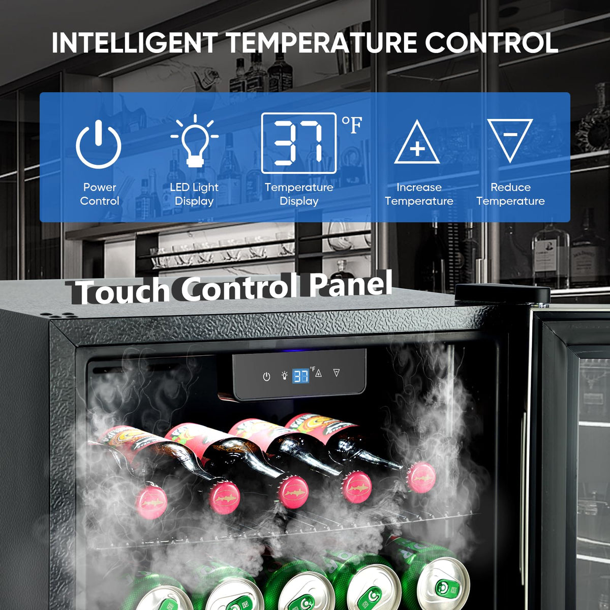 200 Bottle Upgrade Wine Cooler Refrigerator - 24 Inch Large Capacity Wine Fridge Built-In Freestanding, with Quiet Compressor, Professional Temperature Control & Wine Cellar - Black