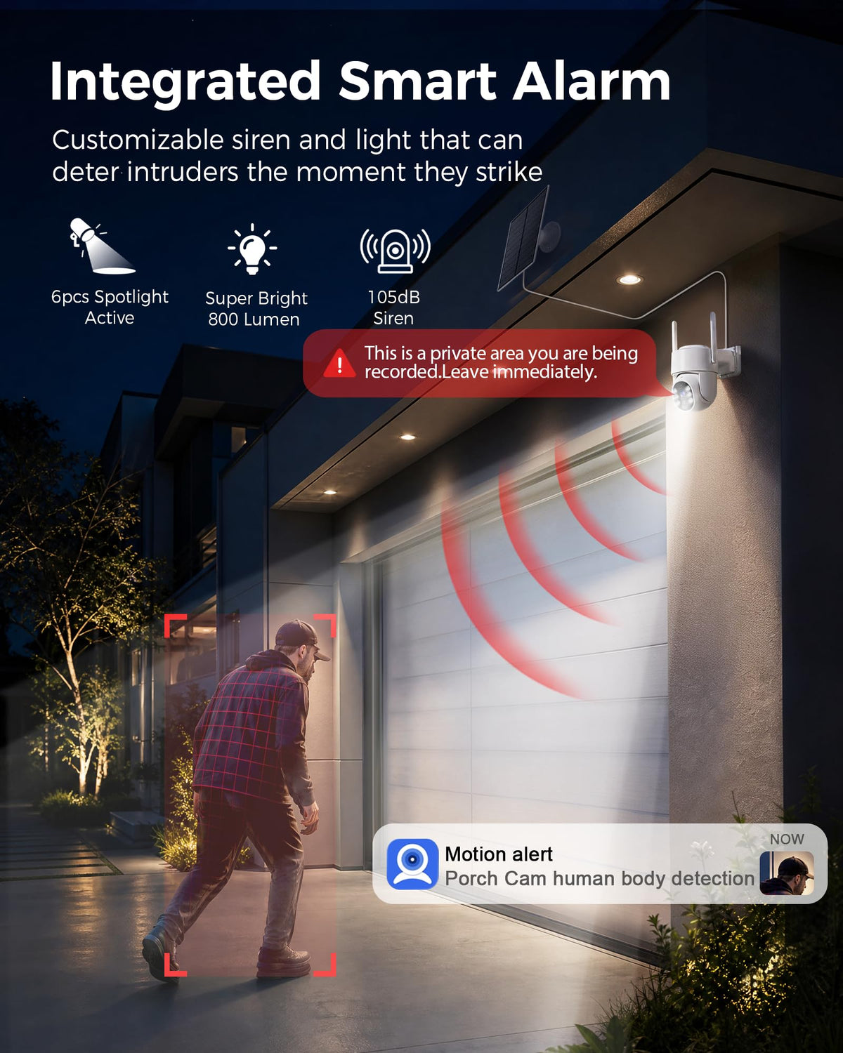 4MP Security Cameras Wireless Outdoor, No Subscription 128GB Local Storage, Solar Powered Cameras For Home Security, PTZ Auto Tracking, 4Cam-Kit, Color Night Vision Home Security Camera System,5G&2.4G