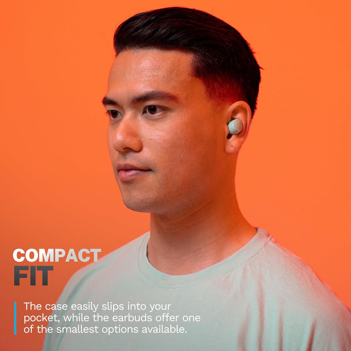 JLab Go Air Pop+ Earbuds, Dual Connect, EQ3 Sound, Mint Green