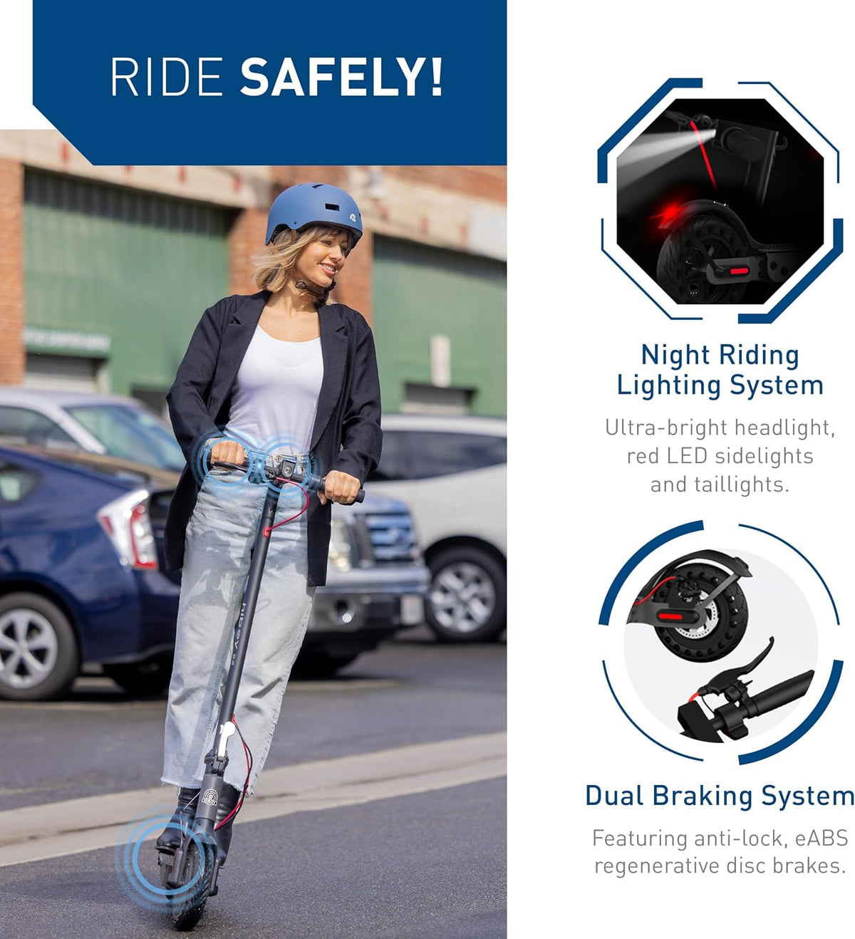 Hiboy S2 Electric Scooter - 8.5" Solid Tires - Up to 17 Miles Long-Range