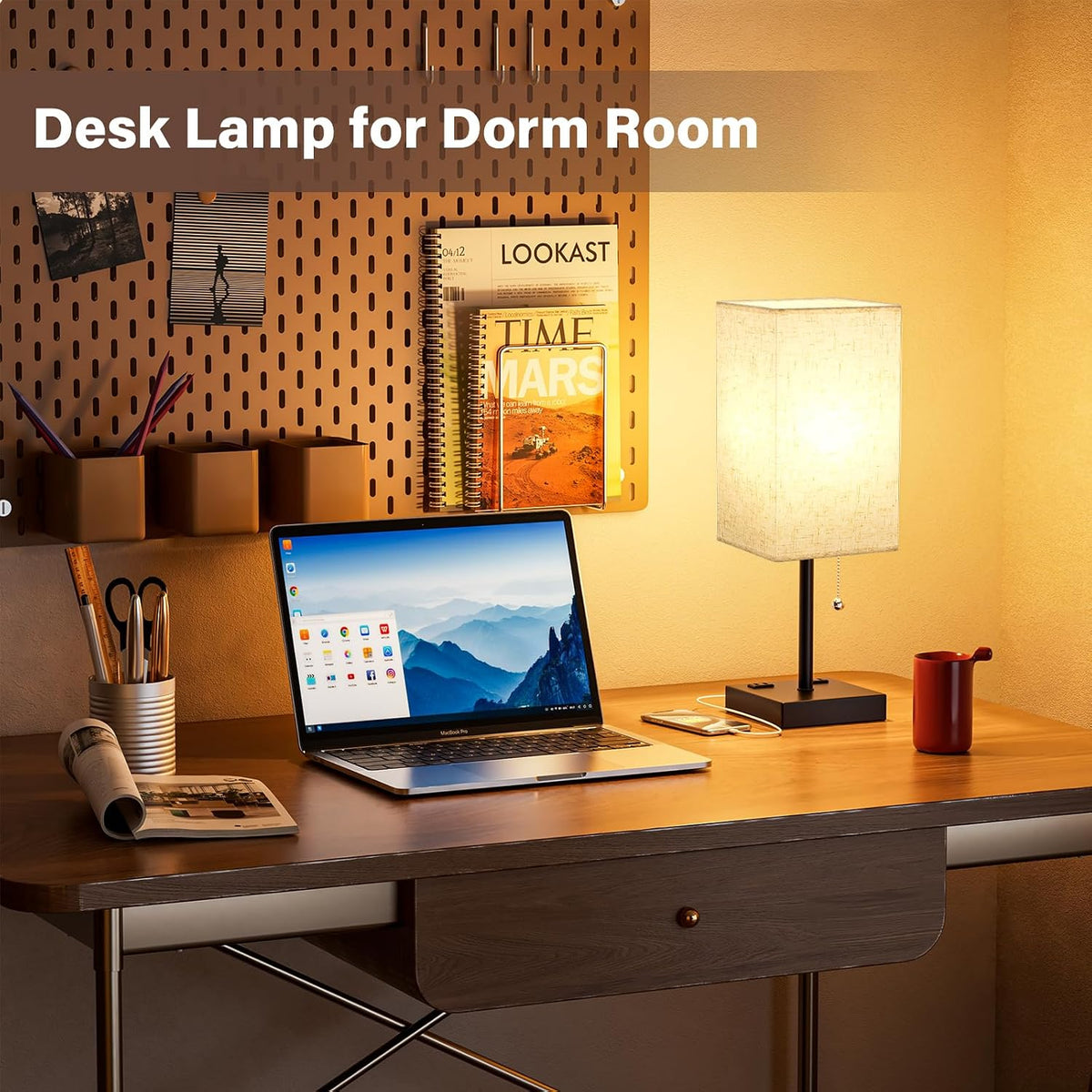 Fenmzee Bedside Lamp for Bedroom Set of 2 - Small Table Lamp for Nightstand