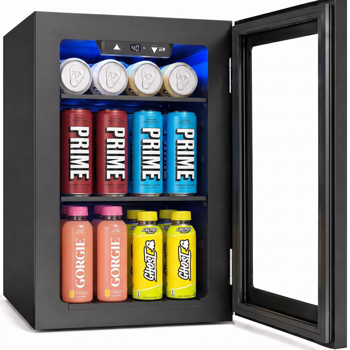 126 Can Mini Fridge, 3.2 Cu.Ft Beverage Refrigerator, Drink Cooler