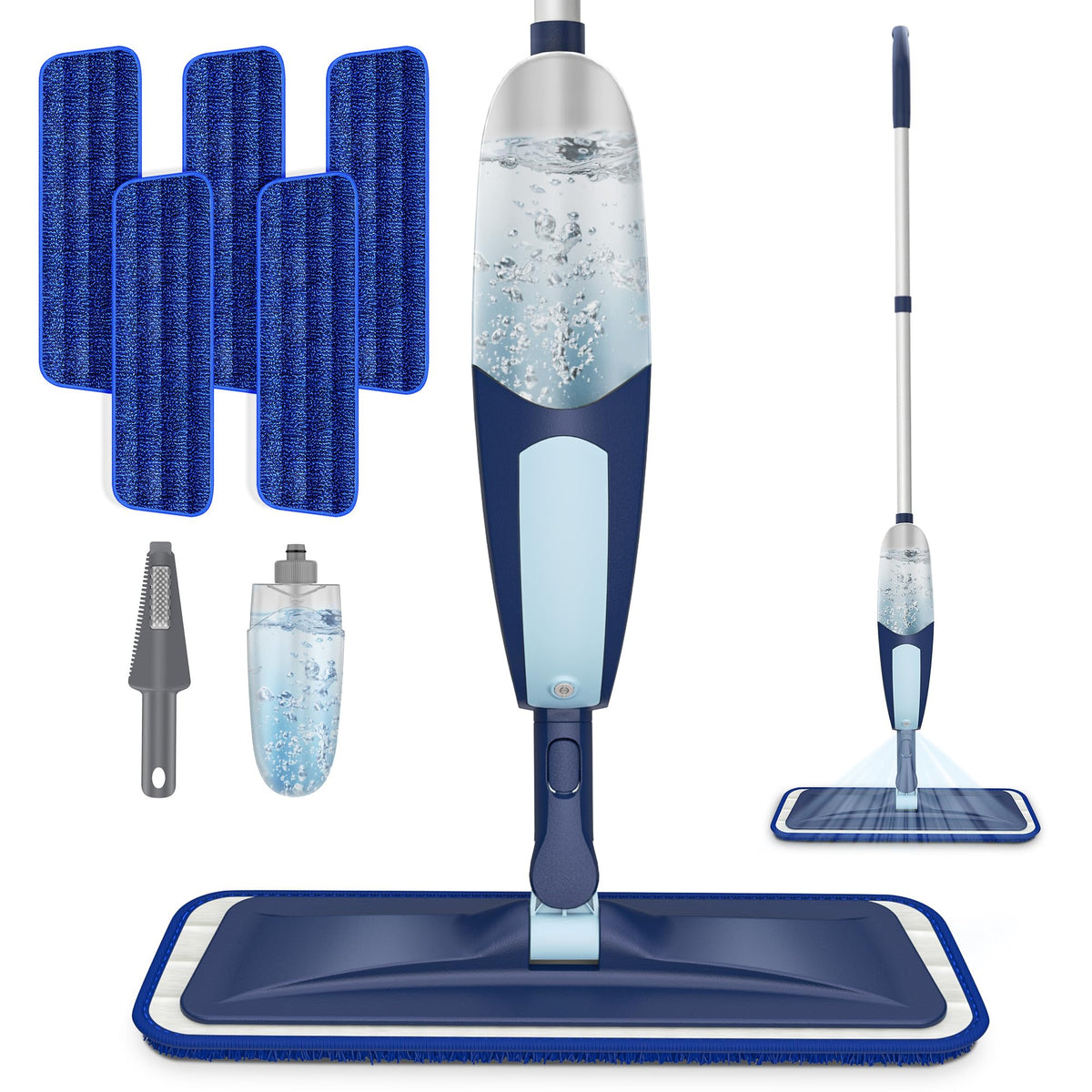 Spray Mop for Floor Cleaning: Microfiber Wet Dry Mops with 3 Washable Pads