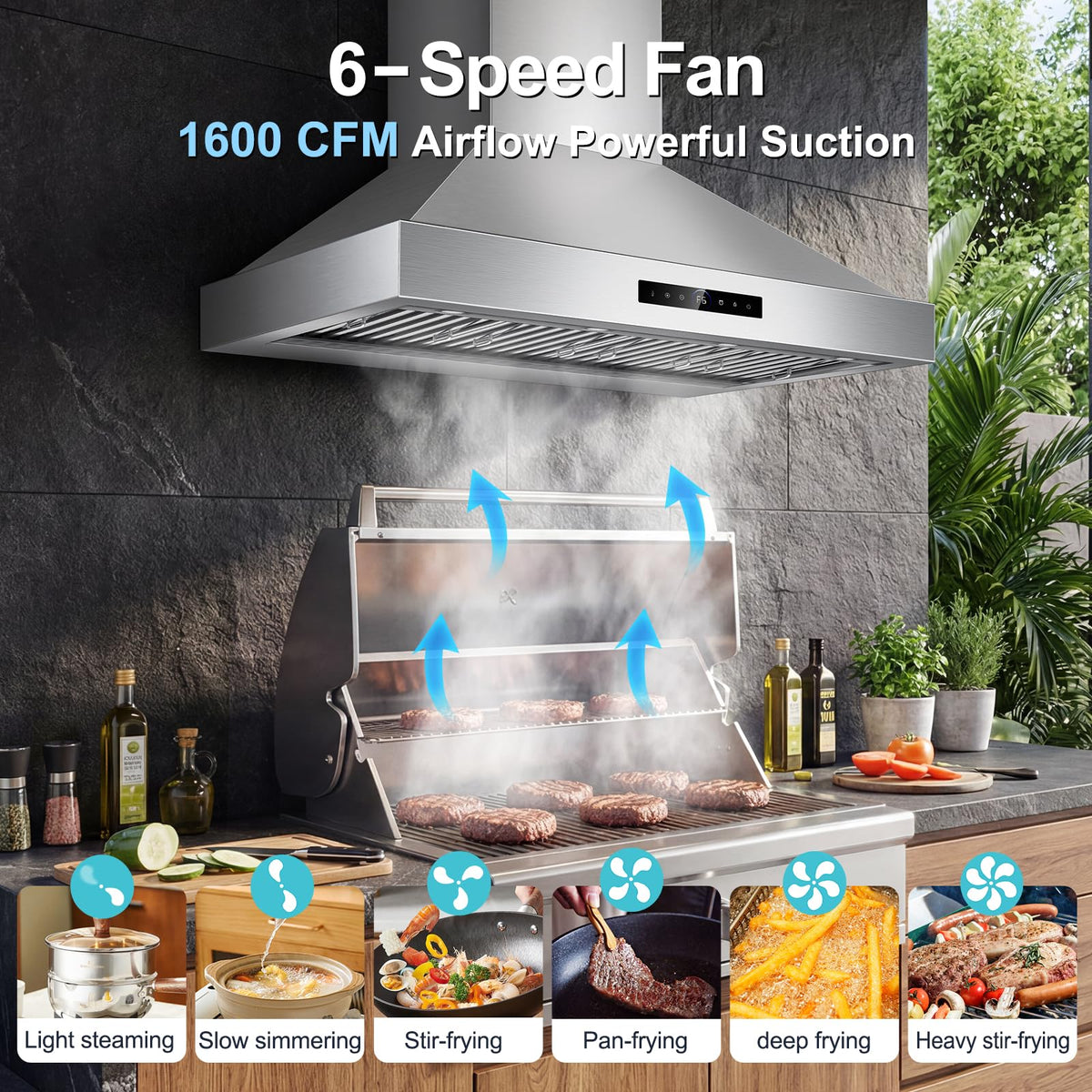 30 inch Under Cabinet Range Hood 1200 CFM Stainless Steel Vent Hoods