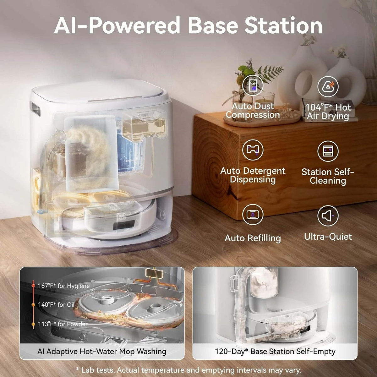NARWAL Freo Z10 Robot Vacuum and Mop Combo, 15000Pa, Self Emptying (Renewed)