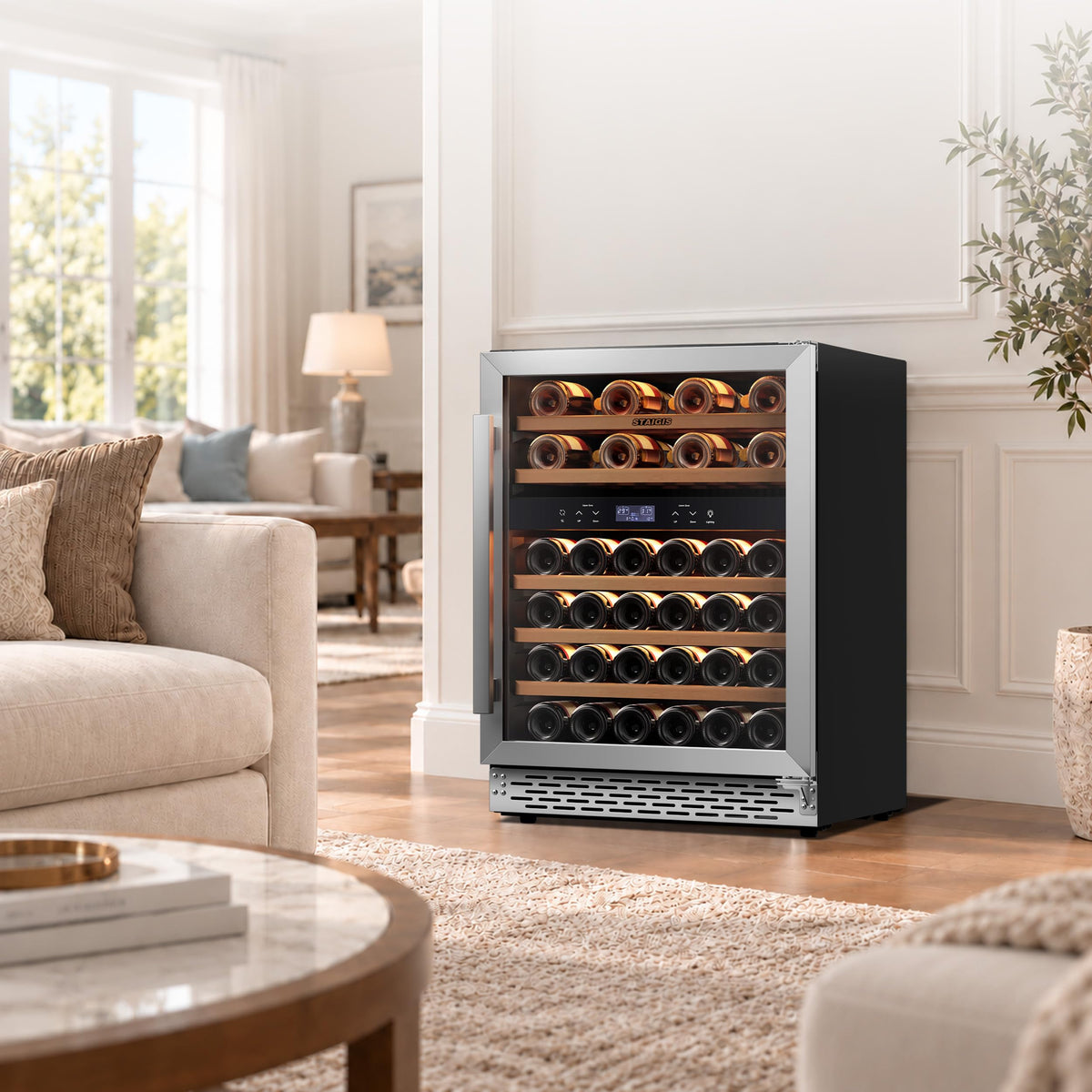 24inch Beverage Refrigerator,180 Cans Beverage Fridge Under Counter
