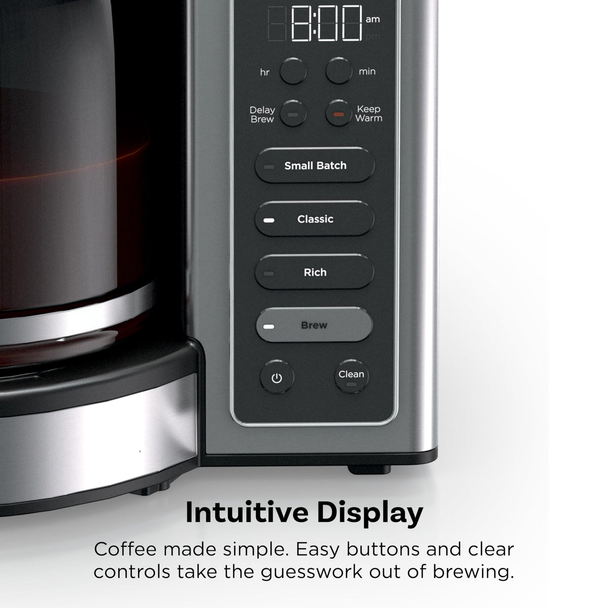 Ninja Fresh Brew Coffee Maker, 12 Cup Glass Carafe, Stainless Steel, CE251