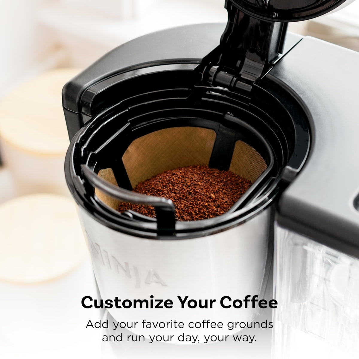 Ninja Fresh Brew Coffee Maker, 12 Cup Glass Carafe, Stainless Steel, CE251