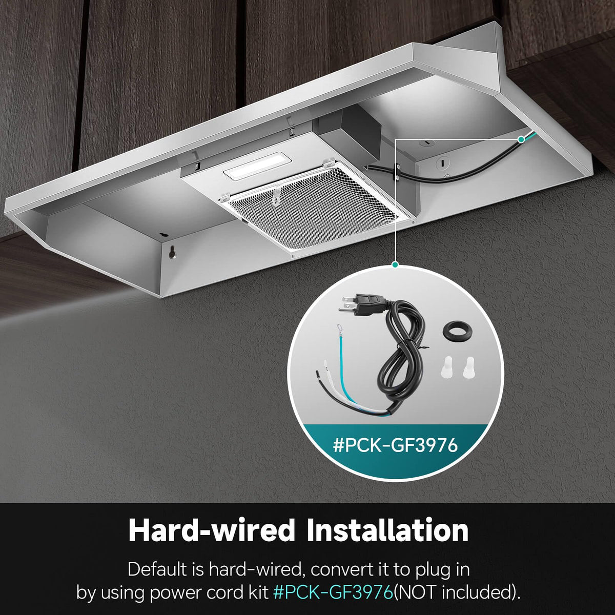 SNDOAS 30 inch Range Hood Ducted/Ductless Convertible Stainless Steel Range Hood Under Cabinet with Rocker Button Control,Vent Hood with LED Light,2 Speed Exhaust Fan,Under Cabinet Hood,Silver