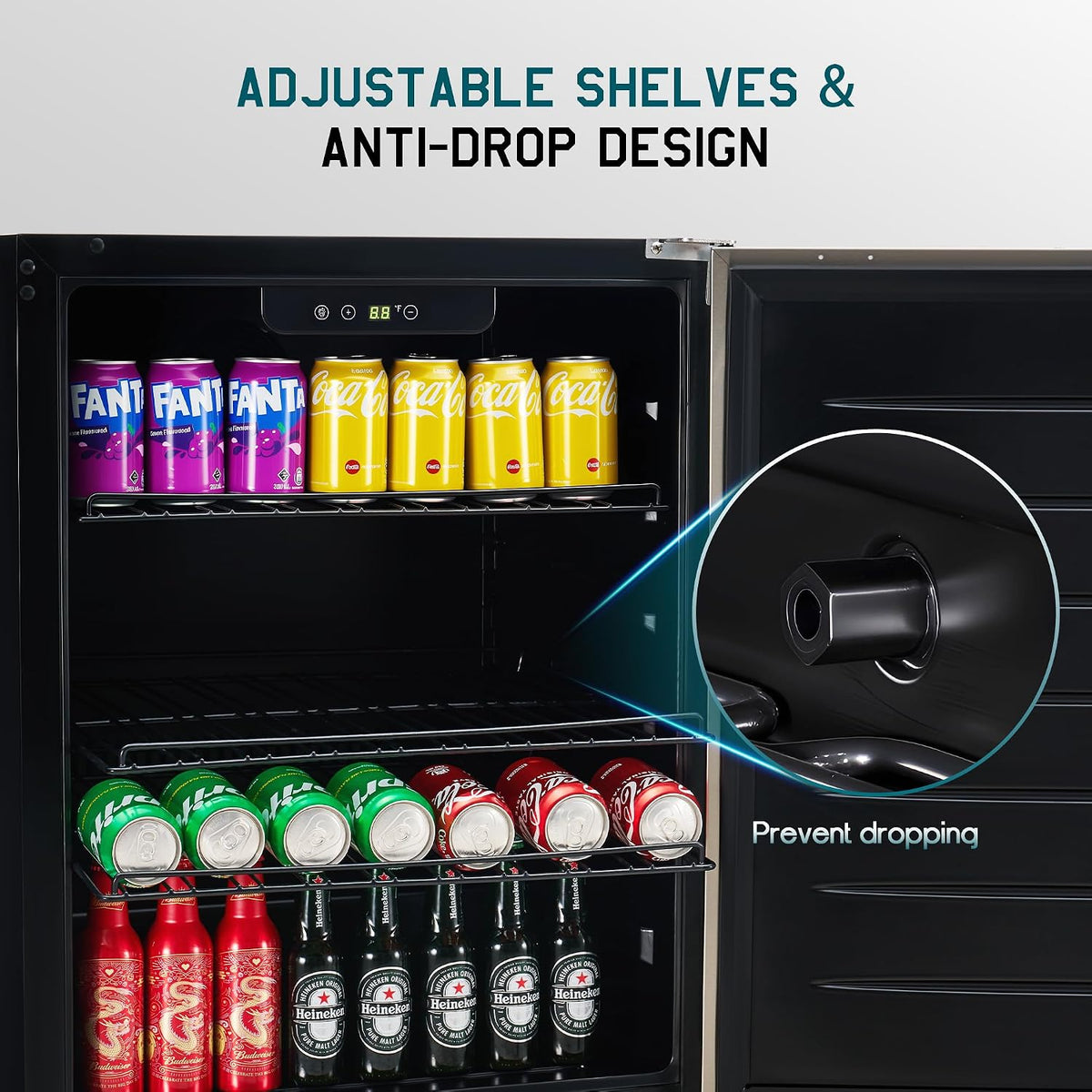 Albott 24 Inch Outdoor Beverage Fridge, 5.0 Cu.Ft Beverage Refrigerator