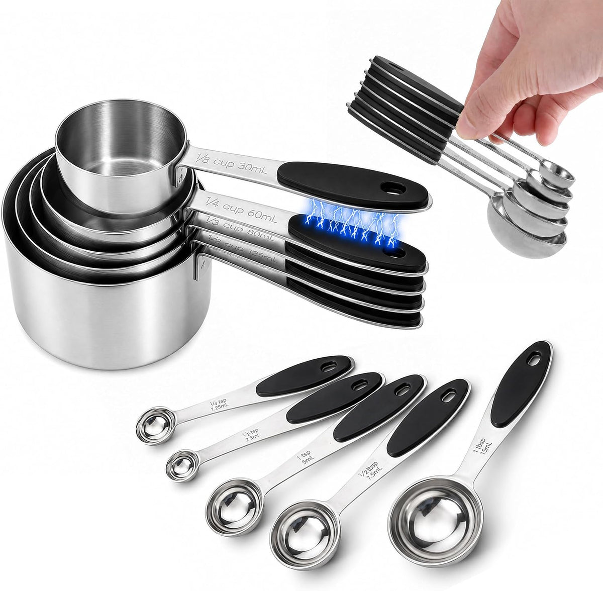 10-Piece Magnetic Measuring Cups and Spoons Set