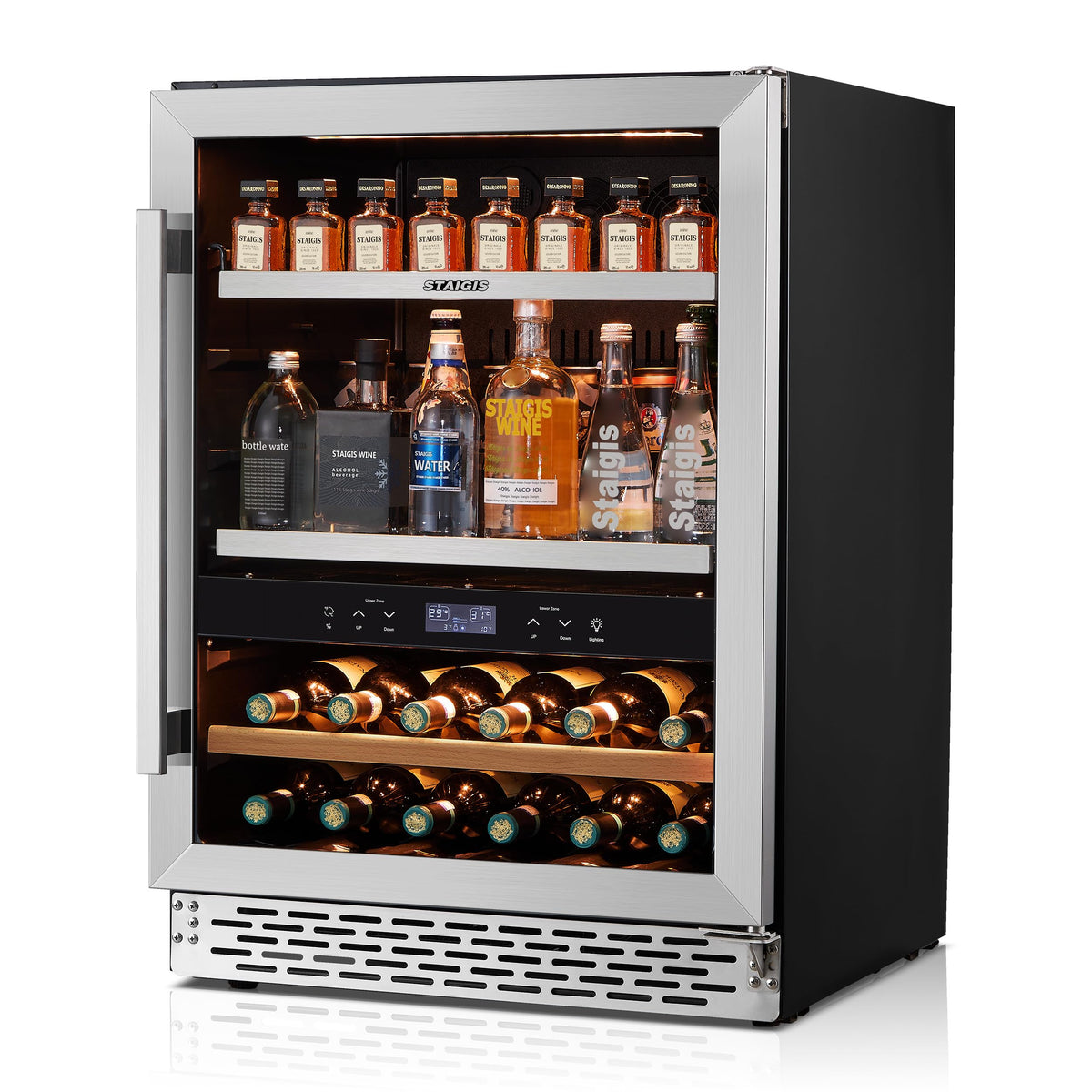 24inch Beverage Refrigerator,180 Cans Beverage Fridge Under Counter