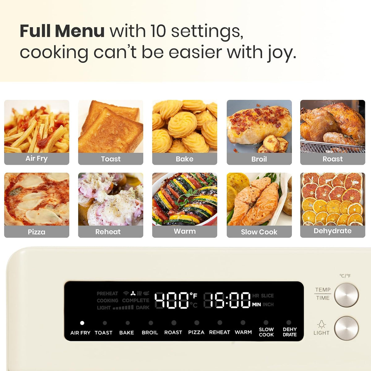 VAL CUCINA 26.3 QT Infrared Air Fryer Toaster Oven Combo, 10-in-1