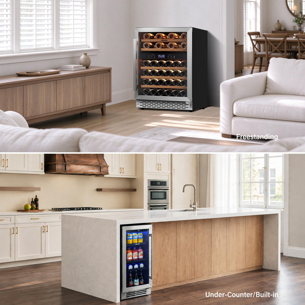 24inch Beverage Refrigerator,180 Cans Beverage Fridge Under Counter