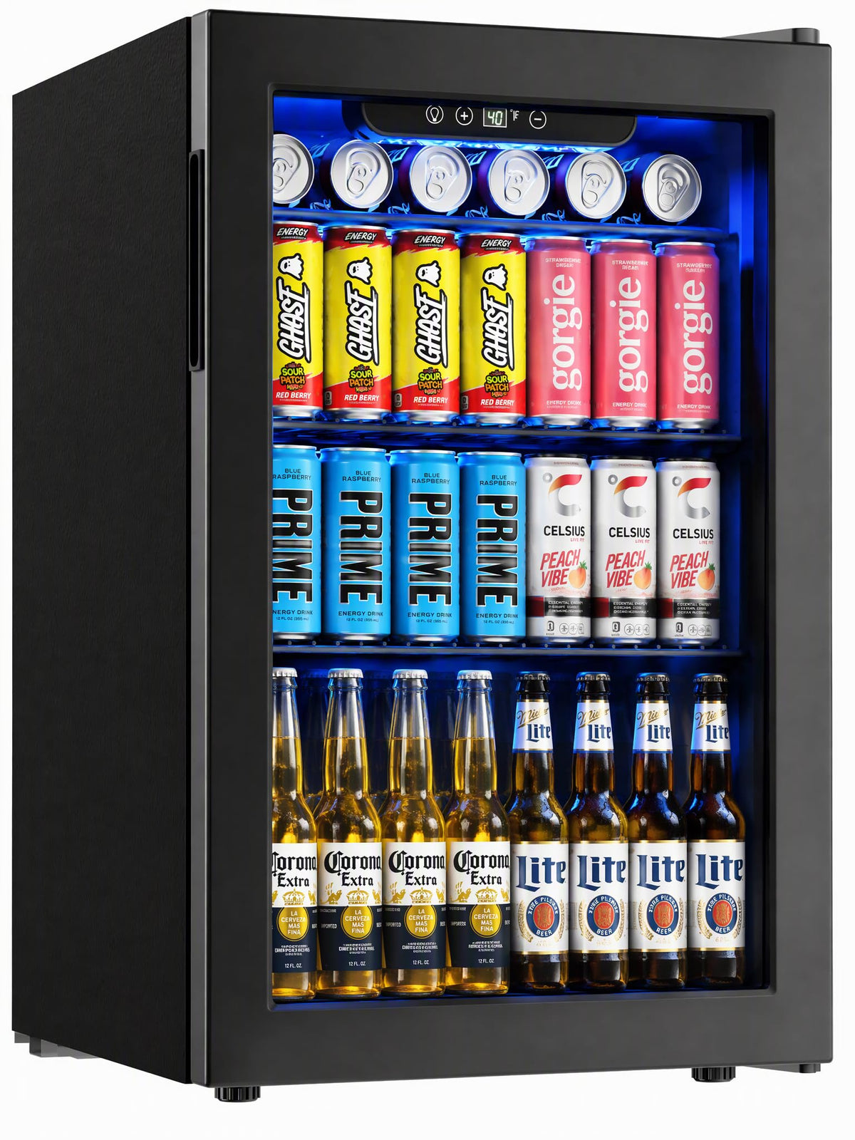126 Can Mini Fridge, 3.2 Cu.Ft Beverage Refrigerator, Drink Cooler