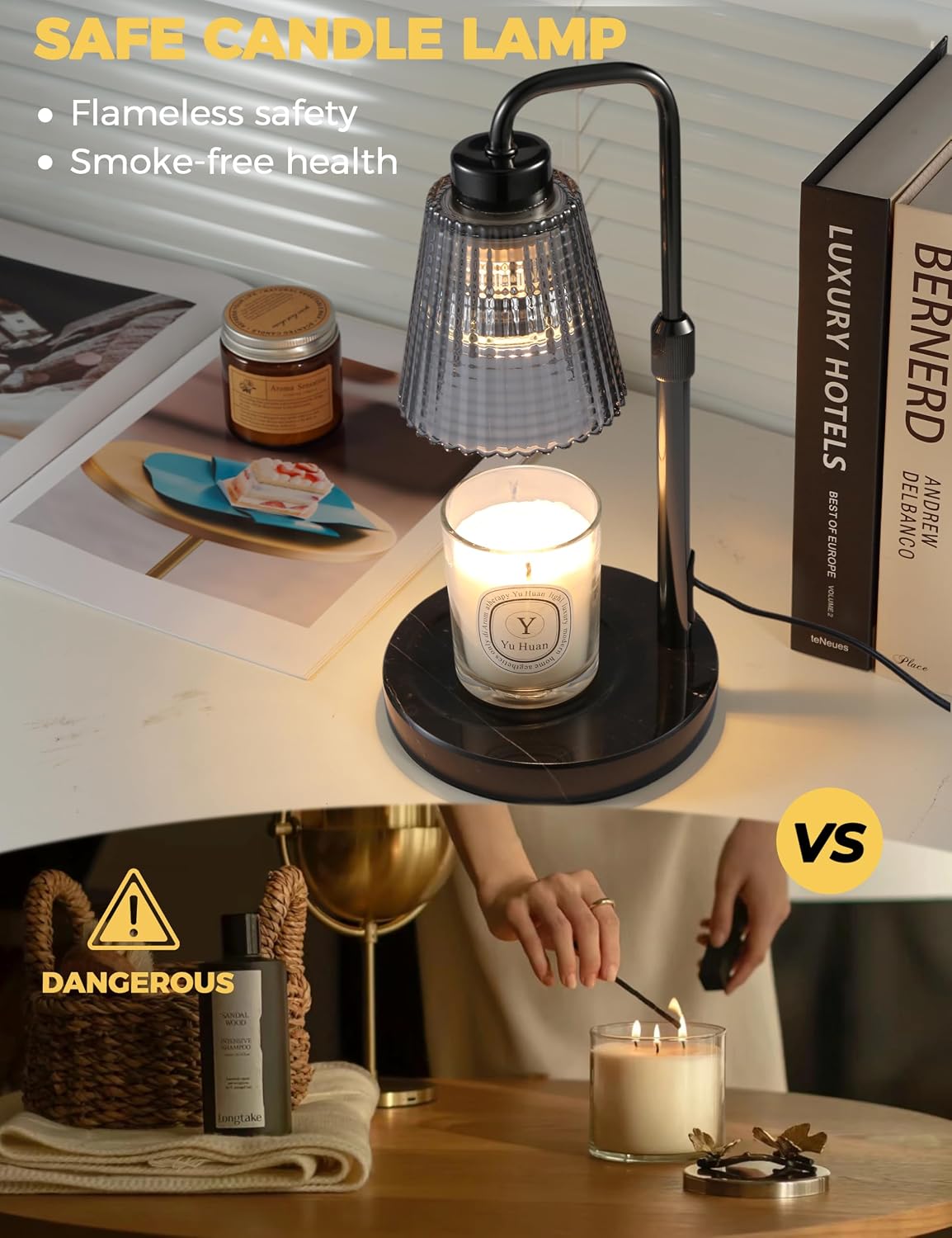 GODONLIF Candle Warmer Lamp with Timer, Birthday Gifts for Women Home Decor