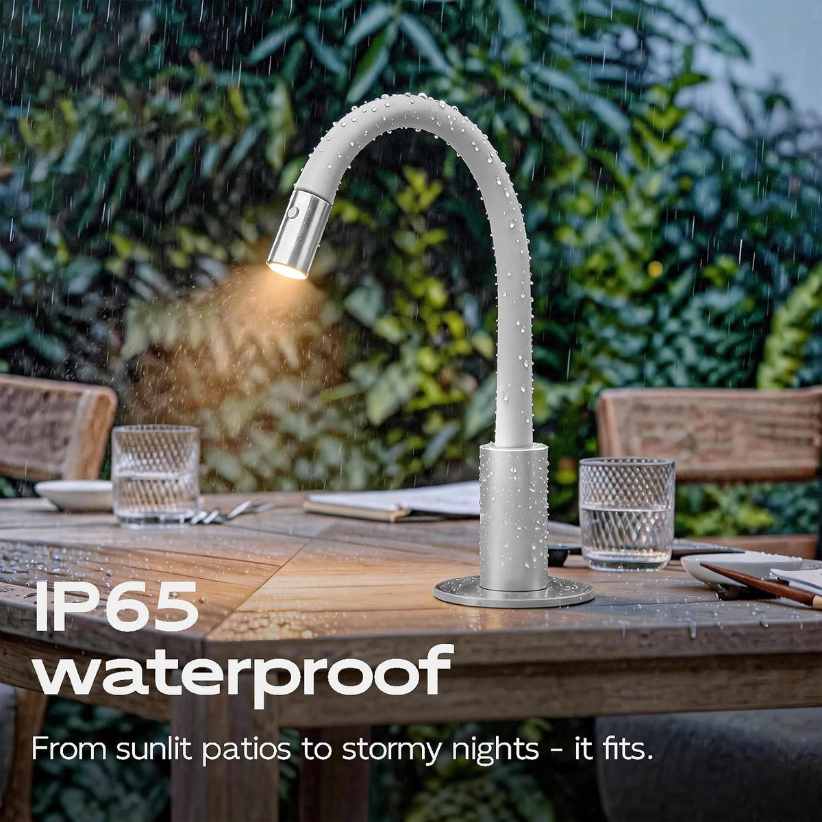 V4Light Reading Lamp, Rechargeable Gooseneck Desk Lamp, Focused LED Light