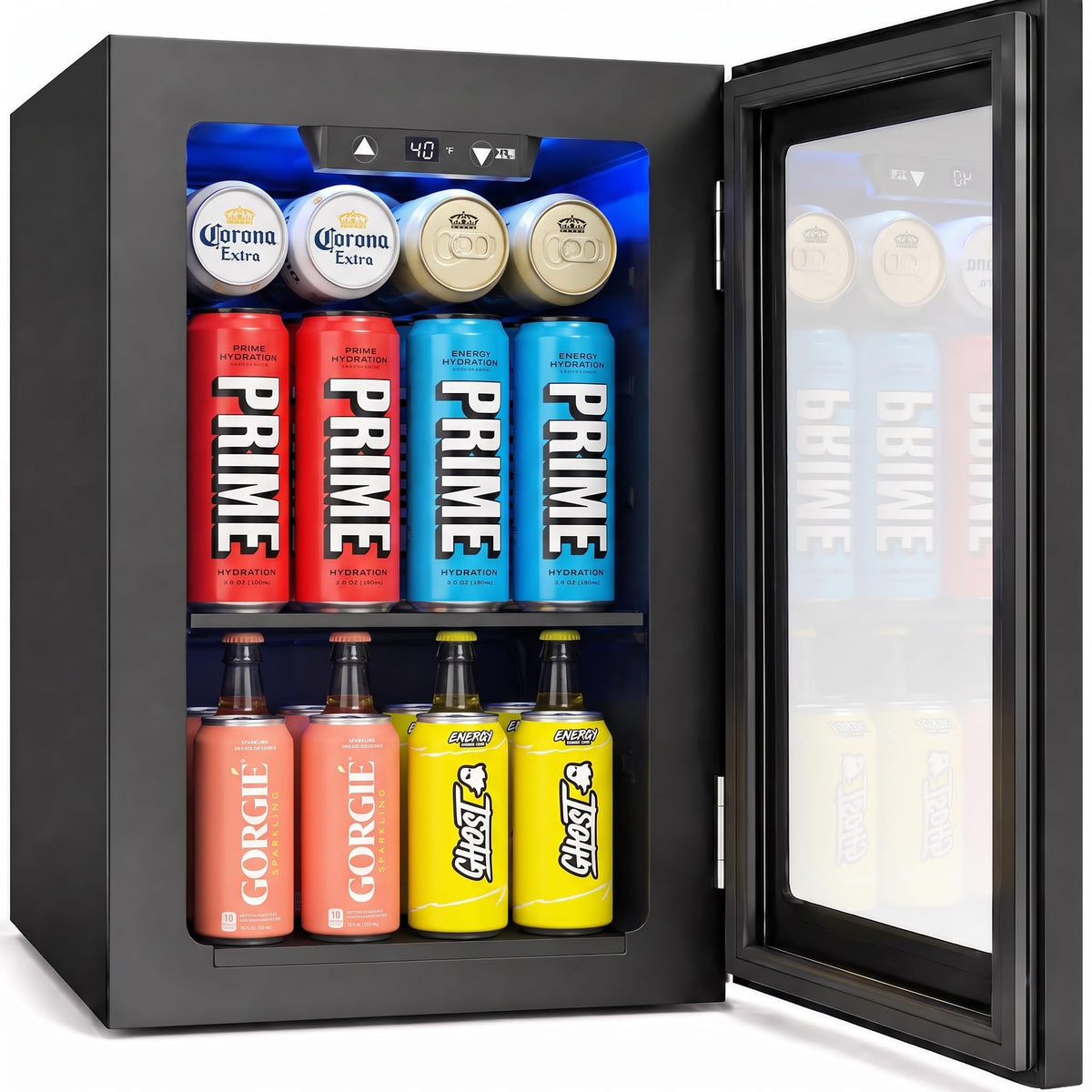 126 Can Mini Fridge, 3.2 Cu.Ft Beverage Refrigerator, Drink Cooler