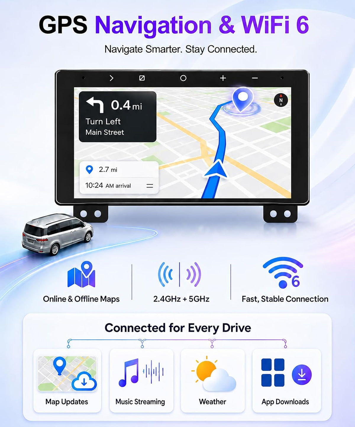 4+64GB Car Stereo for Ford Mustang 2001-2004 with CarPlay