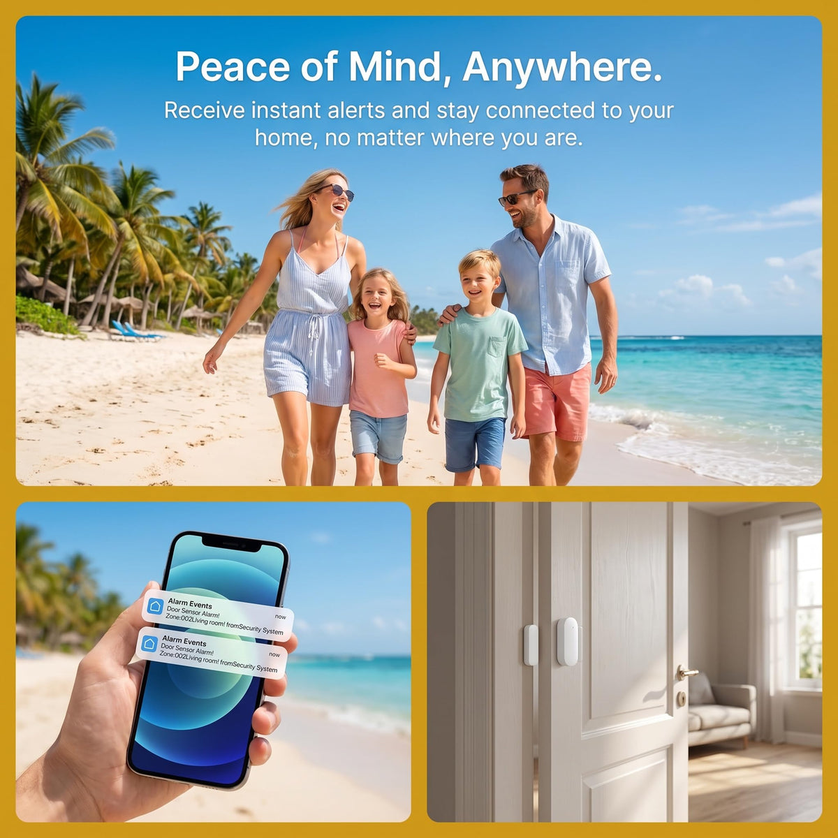 WiFi Wireless Alarm System for Home Security - 24/7 Protection Smart Device