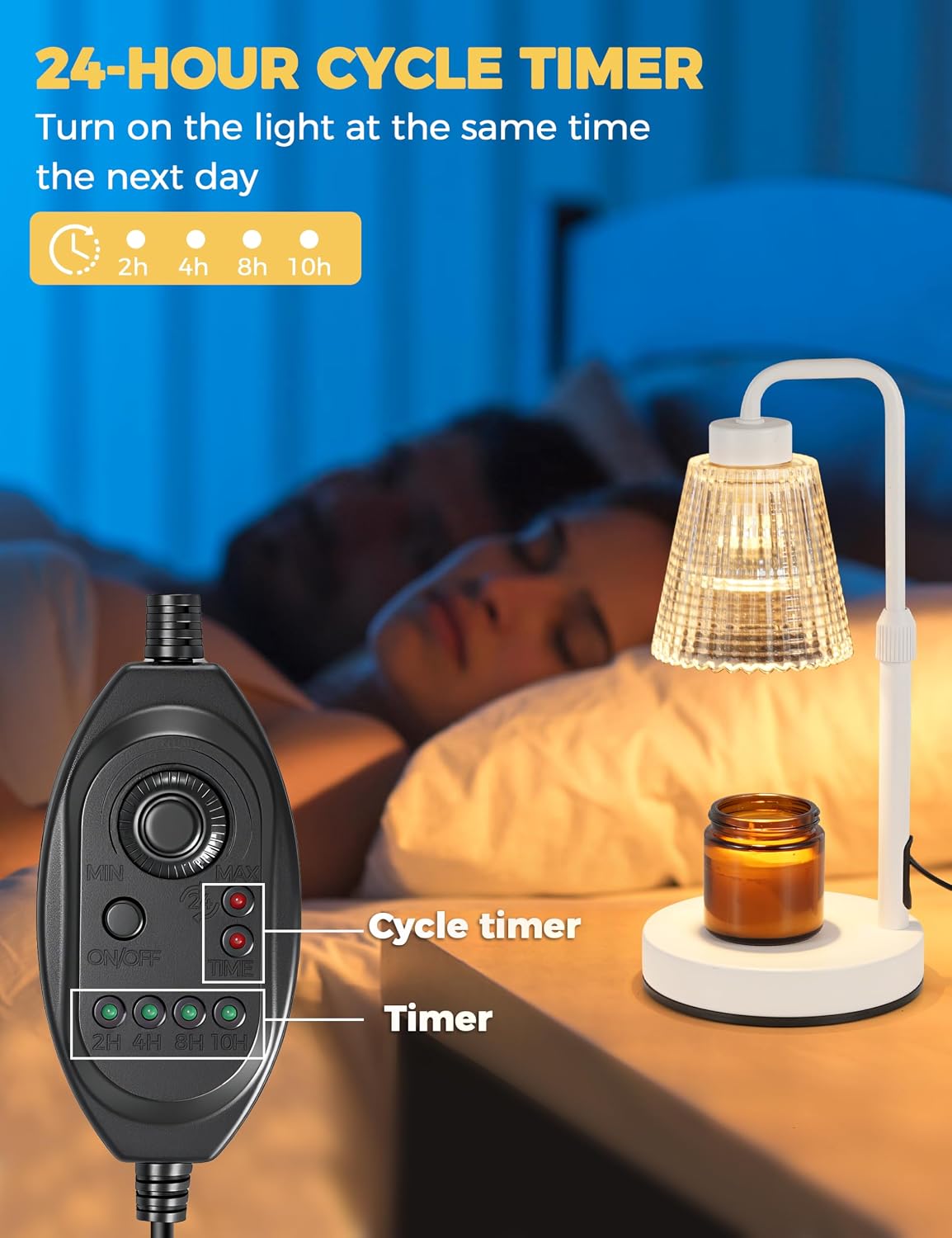 GODONLIF Candle Warmer Lamp with Timer, Birthday Gifts for Women Home Decor